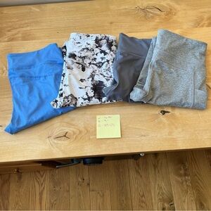 VIE ACTIVE LOT OF 4 LEGGINGS SZ M FITNESS ATHLETIC WORKOUT GYM PERFORMANCE YOGA
